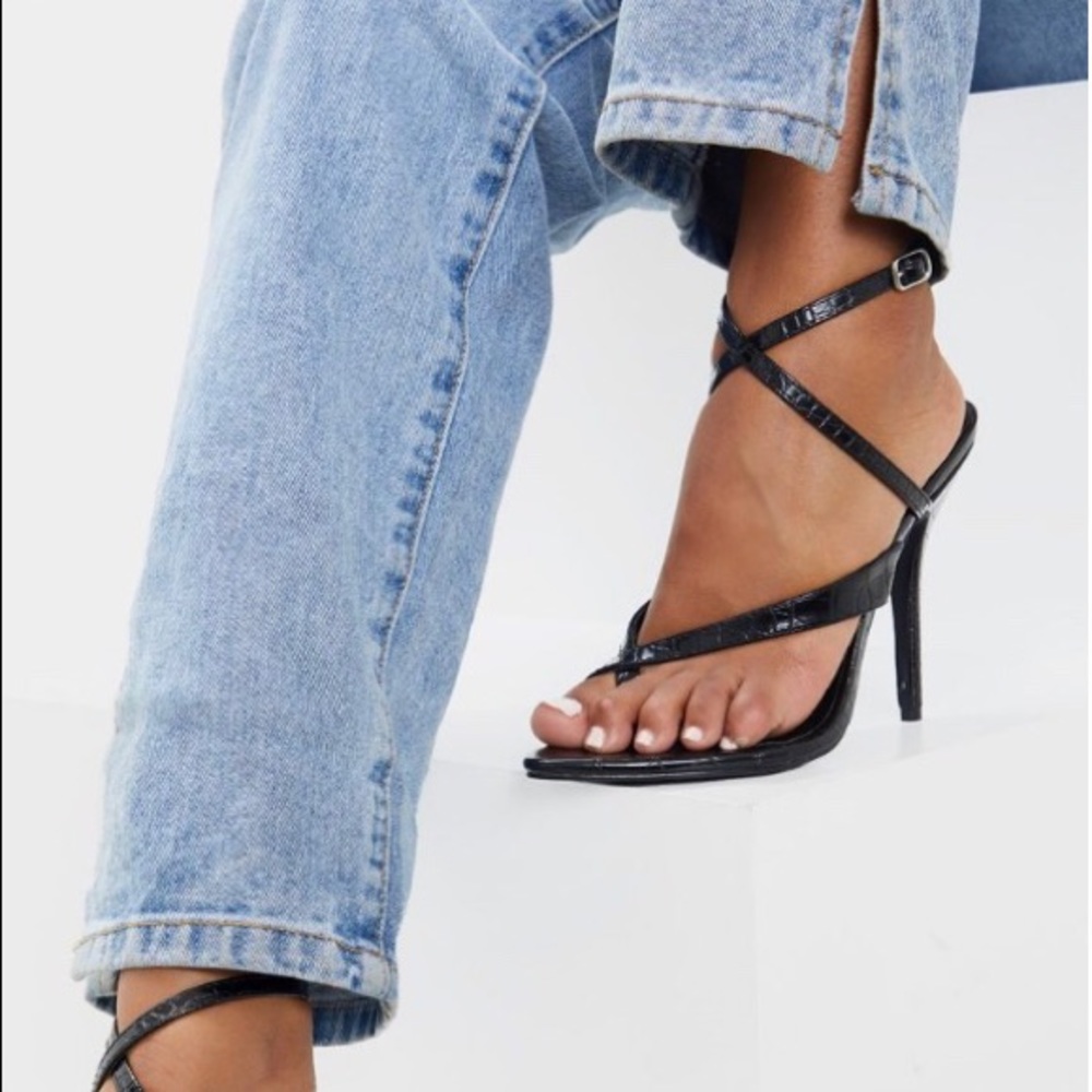 Sexy croc thong toed sandals